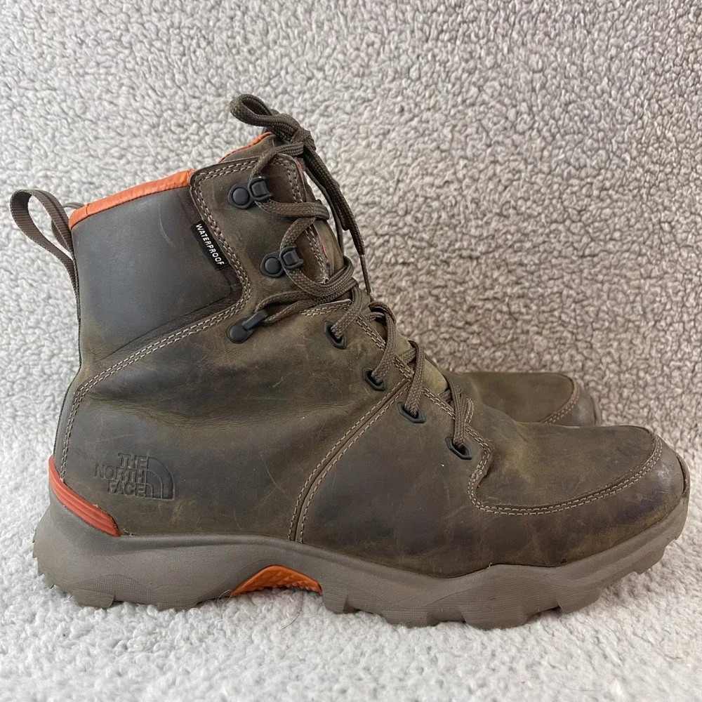 The North Face Thermoball‎ Versa Mens 11.5 Waterproof Leather Brown Hiking Boots